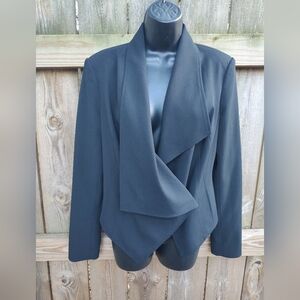 🏵️ Cache Black Vtg Asymmetrical Draped Glam Jacket
